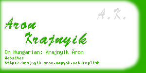 aron krajnyik business card